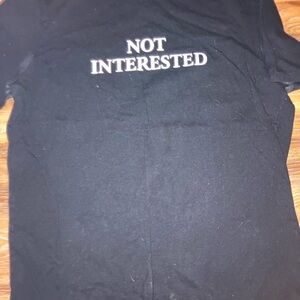 SHEIN Black 'Not Interested' Tee